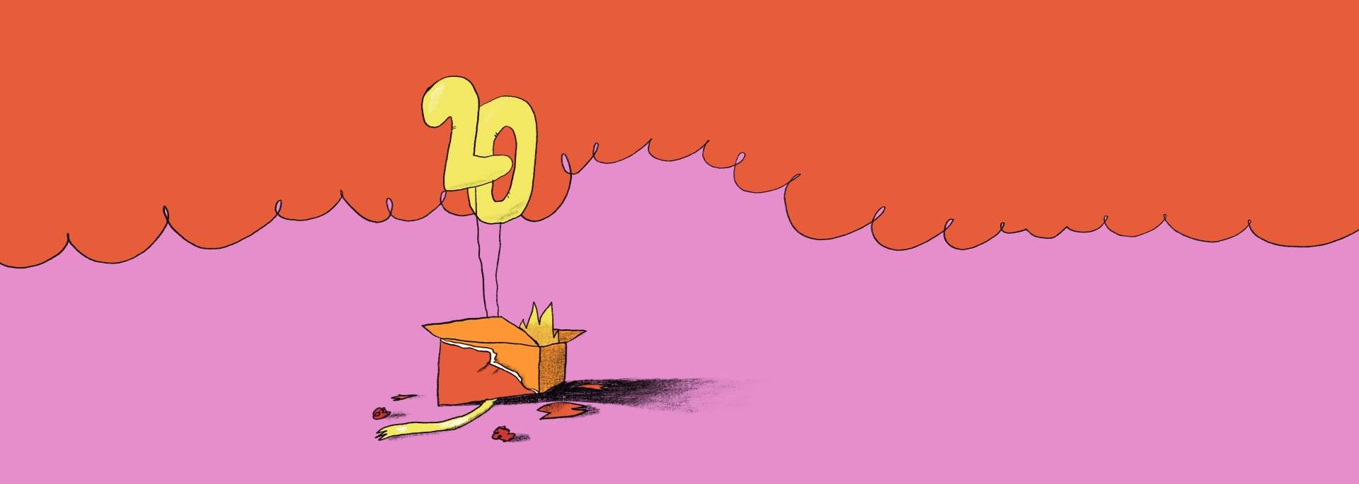 Illustration pour le Save the Date des 20 ans de L'Épicerie Moderne